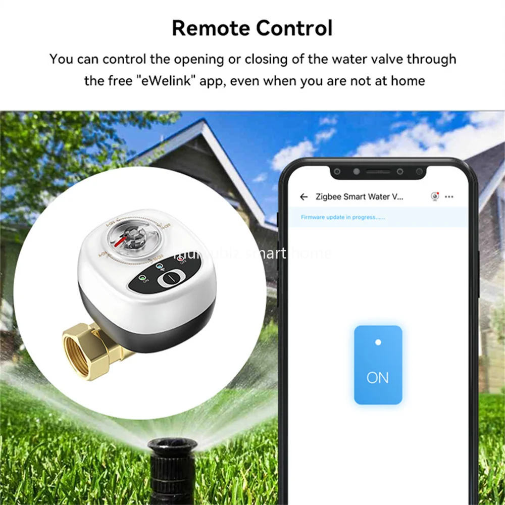 Inteligentny kontroler zaworu Zigbee eWelink DN15/DN20/DN25 zawór kulowy pilot aplikacji sterowanie IP65 wodoodporny zawór wodny współpracuje z Alexa