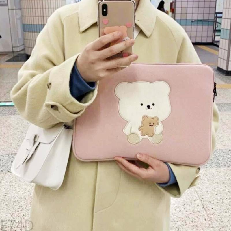 E74D Bear Laptop Torba Pijana bawełniana bawełniana szokująca tabletka
