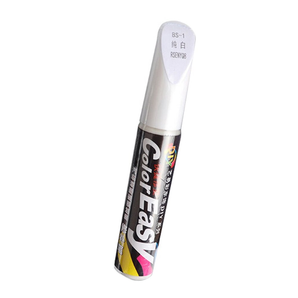 Bil special touch up penna pärlvit röd svart silver billack yta för att repa reparation lack reparation skönhetsverktyg: Vit