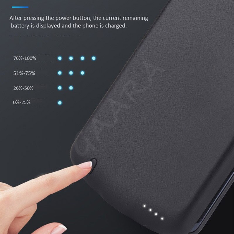 Caixa de bateria para samsung s10 s10e s8 s9 s9plus bateria de carregamento 5000 mah para galaxy a8 a9 s10plus note8 9 banco de potência de proteção