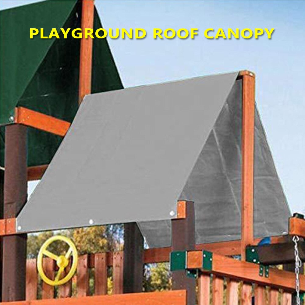 Outdoor Easy Install Swingset Shade 132x226cm Kids Tarp Sunshade Playground Roof Canopy Snow Proof Warehouse Waterproof Cover