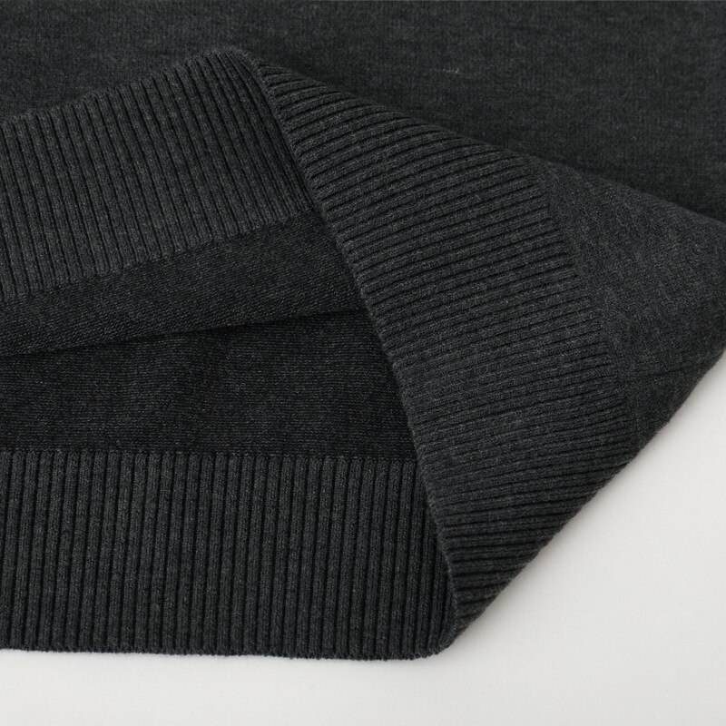 Herre rullekrave bomuldstrøje varm efterår vinter blød slim fit behageligt langærmet tøj strikket afslappet herre sweater