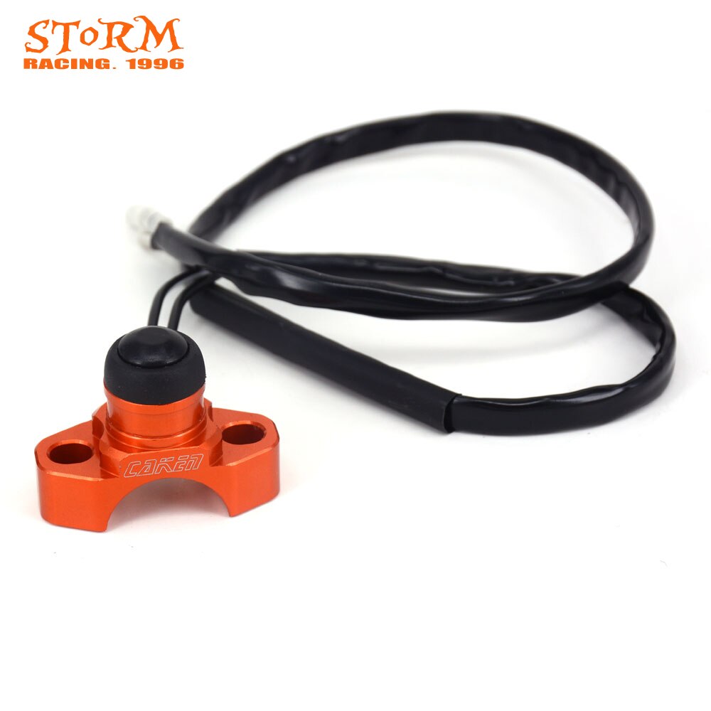 CNC BILLET UNIVERSAL ENGINE STOP START KILL SWITCH BUTTON For KTM HONDA KAWASAKI SUZUKI YAMAHA Motorcycle: ORANGE