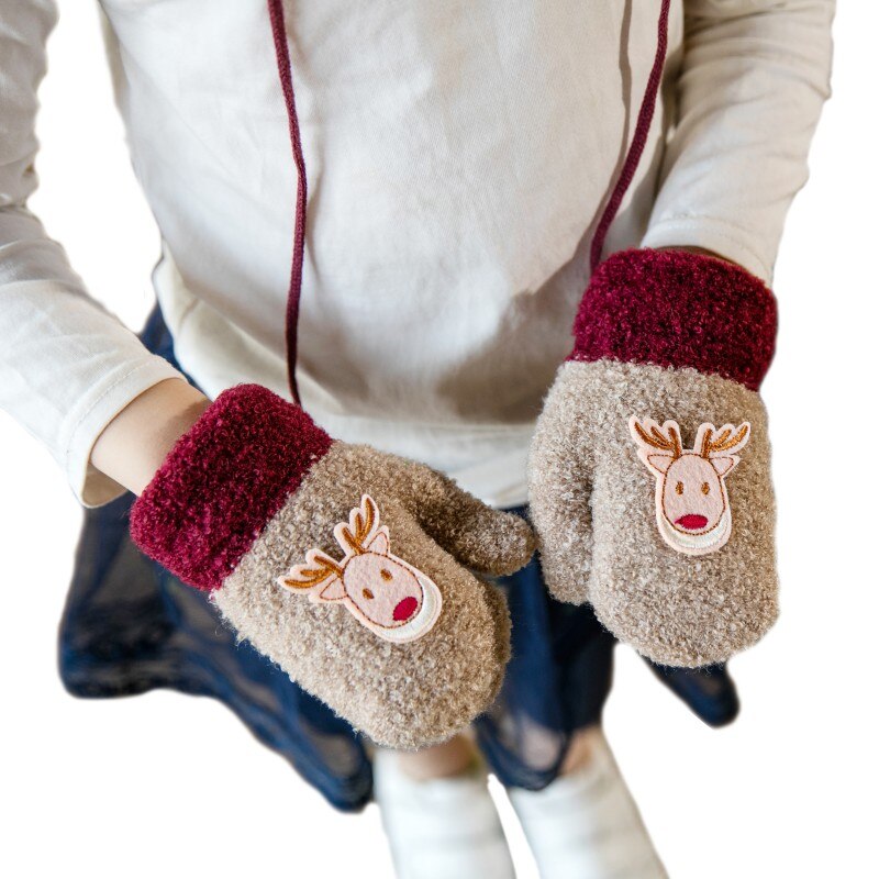 Gants de noël pour enfants | Gants d'hiver, gants en coton pour enfants: Champagne