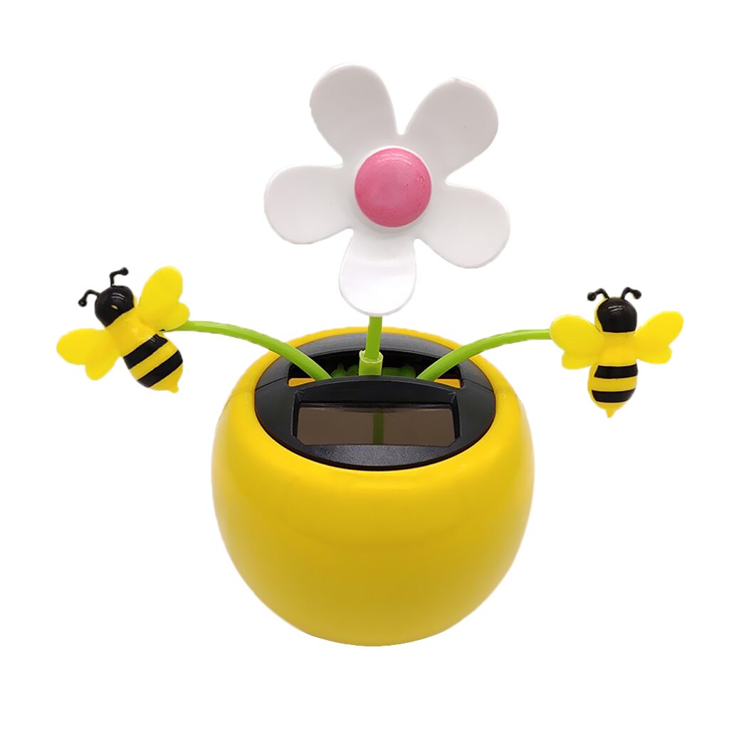 Cute Solar Powered Bobble Insect Honey Bee Car Desk Decor Kids Birthday