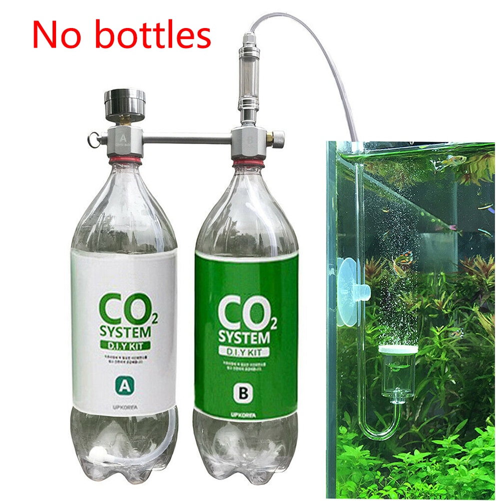 Apparatuur Vis CO2 Generator Huisdier Voor Planten Aluminium Luchtstroom Aanpassing Diy Diffuser Accessoires Overdrukventiel Aquarium