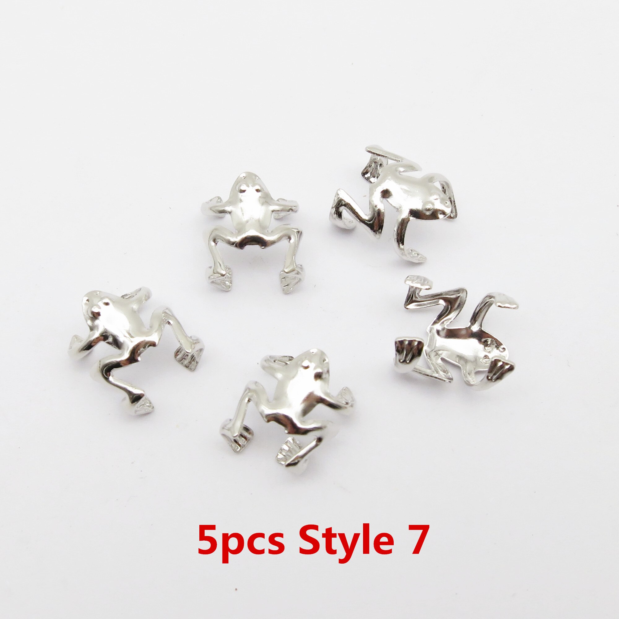 10Pcs/Pack adjustable viking hair dread Braids dreadlock beard Beads cuffs clips for Hair Rings women men accessories: 5pcs Style 7