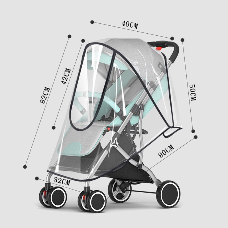 Universal Stroller Rain Cover Baby Pram Portable Waterproof Raincoat Outdoor Windproof Cover Rainy Baby Stroller Accessories