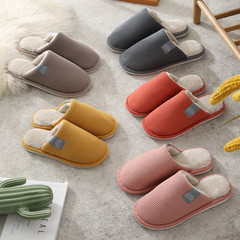 Xiaomi Cotton Slippers Couple Winter Warm Slippers Male Home Indoor Non-slip Platform Slippers for Women Men