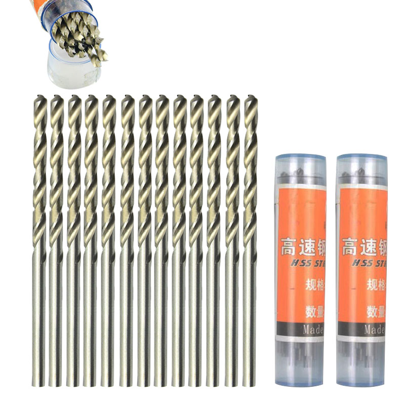 10Pcs 0.5-3.2mm HSS Twist Drill Bit Set For Dremel Rotary Tool Straight Shank Mini Drill Bit Set Hand Tool