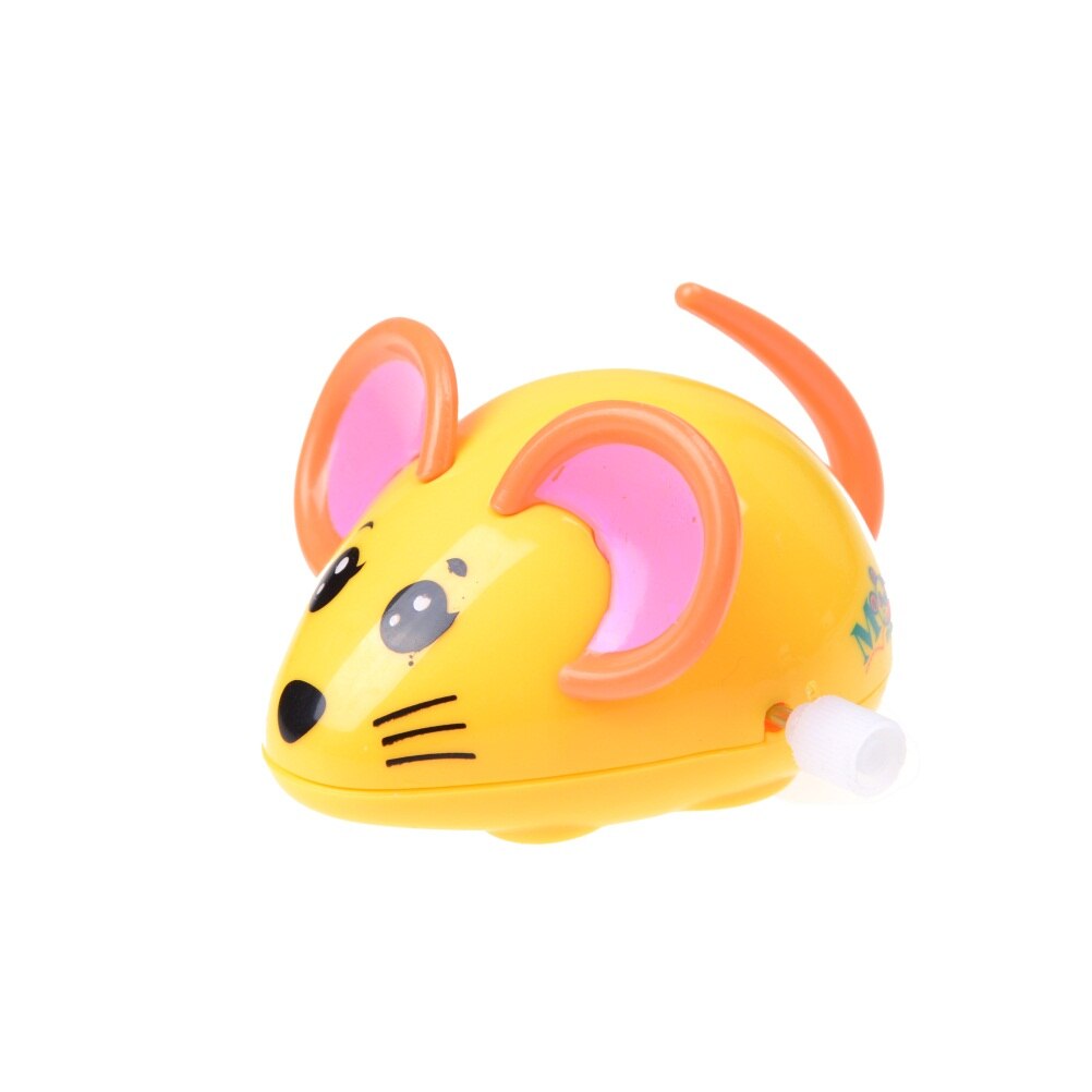 1pcs Mooie Rat Cartoon Dieren Wind Up Clockwork Toys Grappig Muis Voor Kinderen Kleur Willekeurig