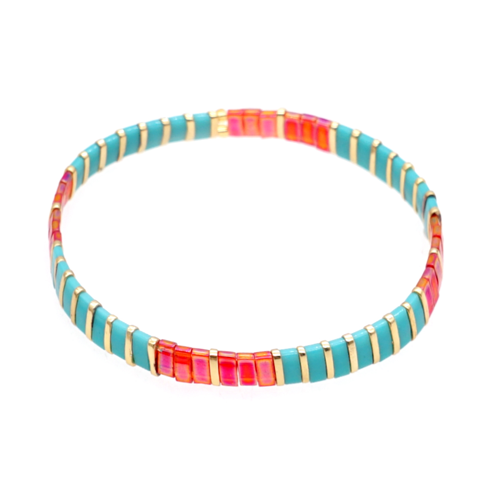 Go2BoHo Miyuki Tila Armband Mode-sieraden Ruby Turquoise Goud Gekleurde Kralen Multicolor Armbanden Voor Vrouwen Haar Sieraden