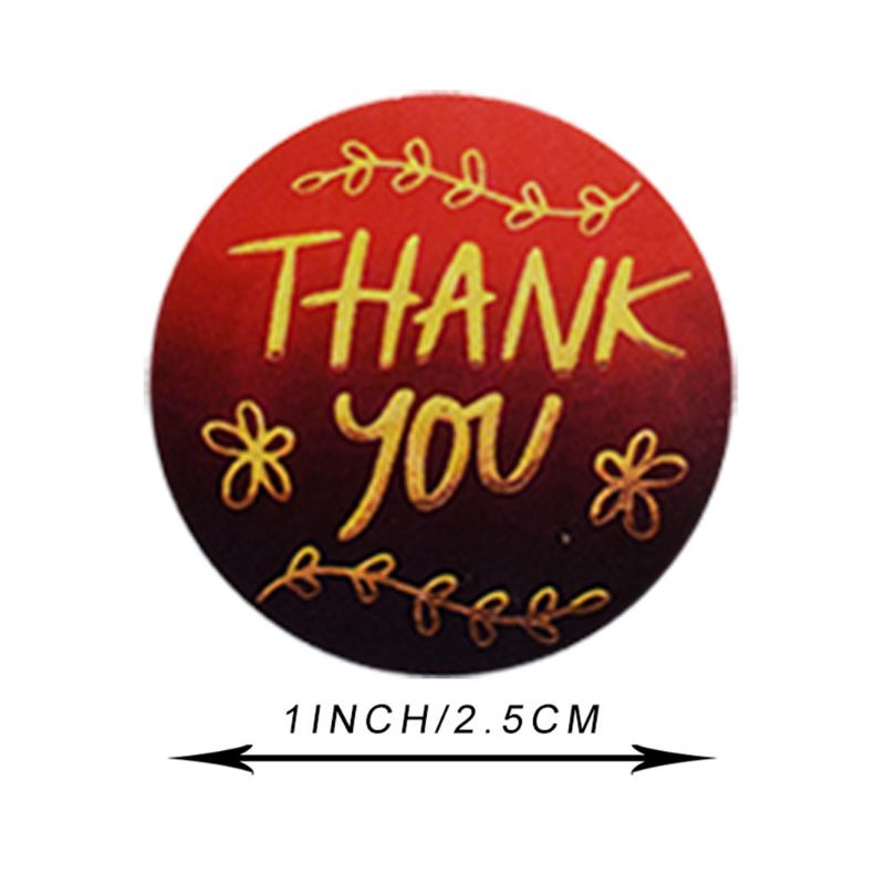 500 Pcs / Roll Sealing Sticker Labels Thank You Sticky Stickers Baking Paper Gif 667A