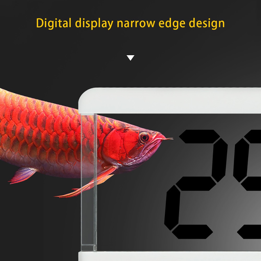 Akvarietermometer digital berøringsskærm akvarietermometer med stort lcd-display til akvarium terrarium padder krybdyr