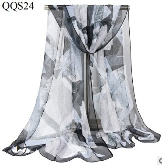 Geometrische print georgette chiffon sjaal zijden vierkante hijab coole sjaal dames foulard femme sjaals haar bufanda mujer: 3