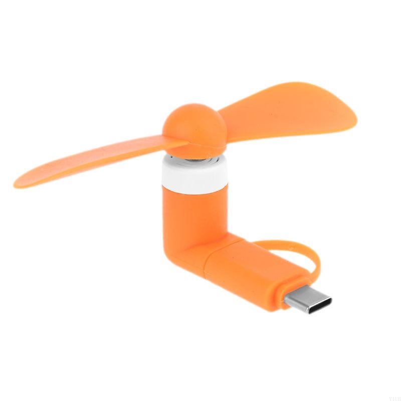 Mini ventilador pessoal portátil tipo C com plug externo interno super silencioso e para jogar pequenos aparelhos de resfriamento de ar: Default Title
