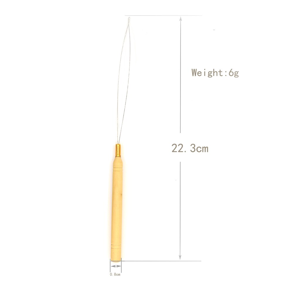 Extensiones de cabello de bucle, Micro anillos, cuentas, enhebrador de agujas, gancho de tracción de alambre, herramienta utilizada para cabello humano, extensión de plumas