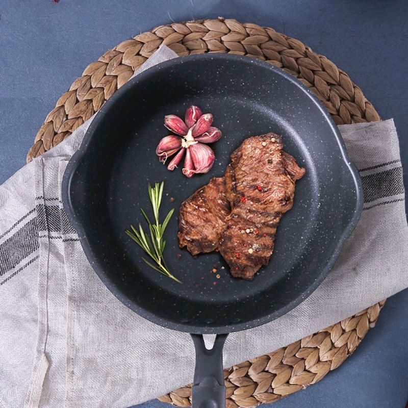 24cm multifunctionele aluminium legering antiaanbak koekenpan gebakken ei pot inductiekookplaat koken kleine wok voor keuken