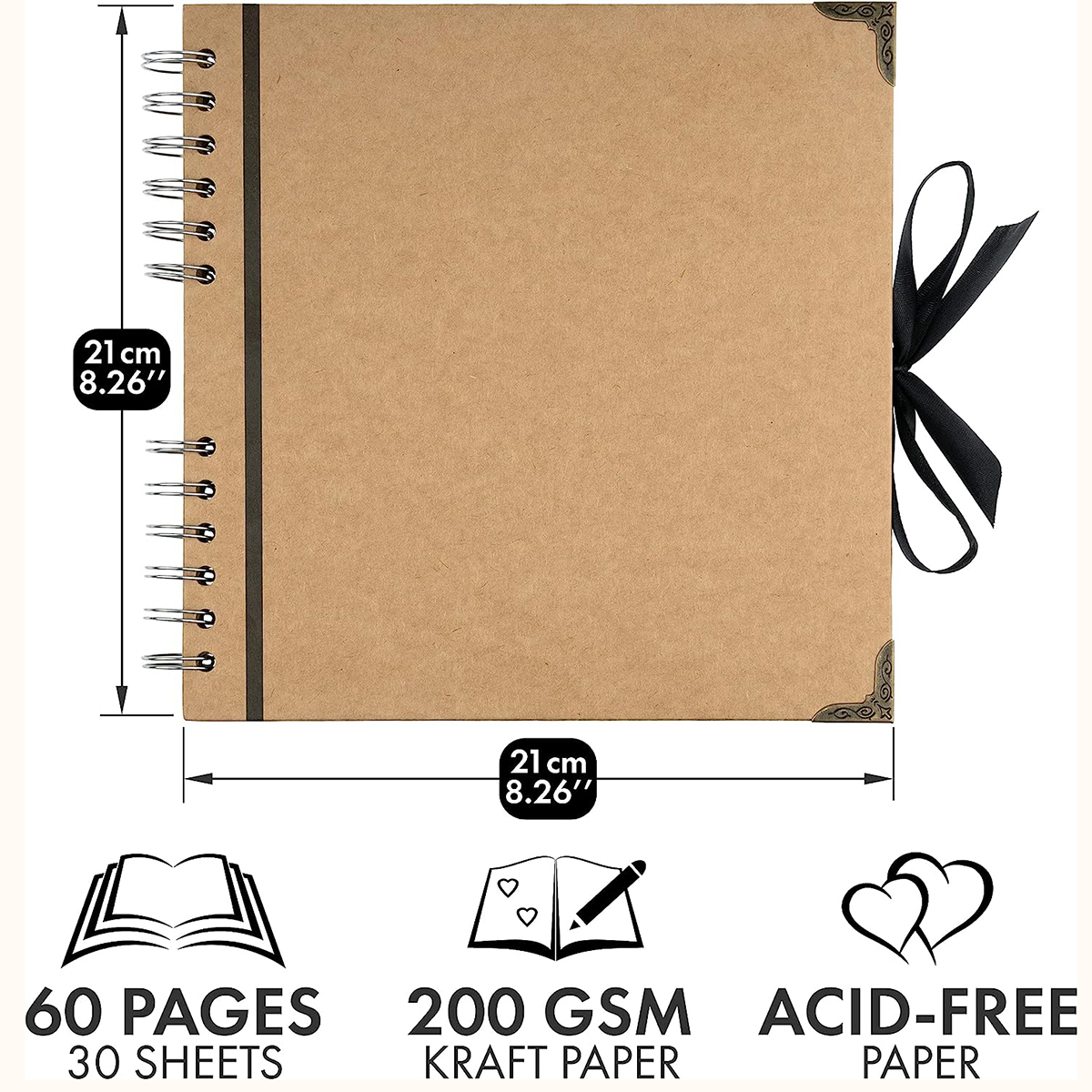 1-teiliges DIY-Bastelalbum, Scrapbooking, Papier, Bildalbum für Hochzeit, Jahrestag, , Fotoalben, Sammelalbum, Faltseite, DIY Albu