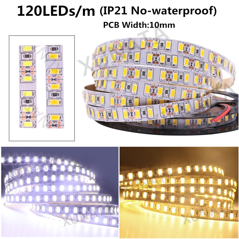 Dc 12V 5630 Led Strip 120Leds/M Smd 5730 Verlichting Breedte 8Mm 10Mm Flexibele Tape led Strip Licht Natuurlijke Wit/Warm Wit 5M
