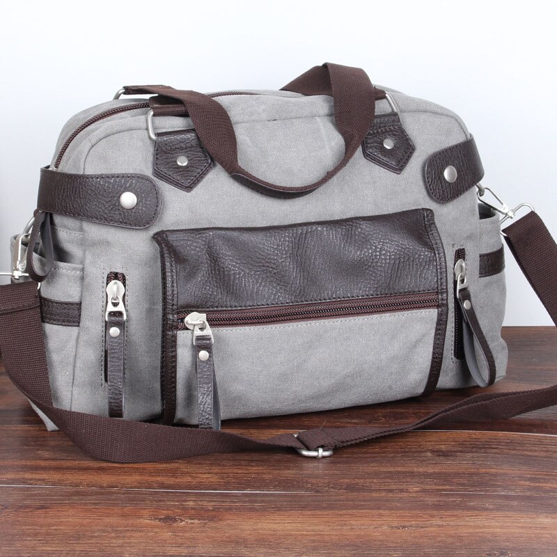 Mannelijke Tas Engeland Retro Handtas Schoudertas Canvas Mannen Big Messenger Bags Mannen Reizen Crossbody Plunjezak XA45C: Gray canvas