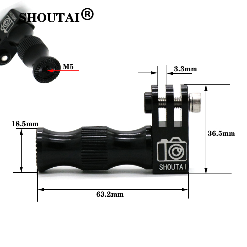 SHOUTAI-Soporte de rueda de bicicleta de montaña, llave de soporte fija, eje de liberación rápida, trípode de cámara, abrazadera de montaje