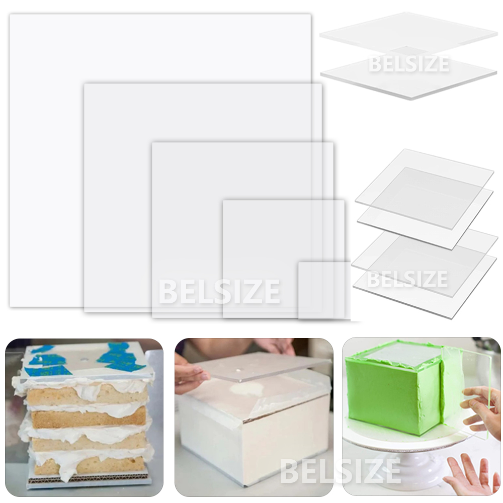 Acrylic Square Cake Disk Cake Discs Toppers Cake Decorating Tools Reusable Art Blank Baking Board Baking Accessories