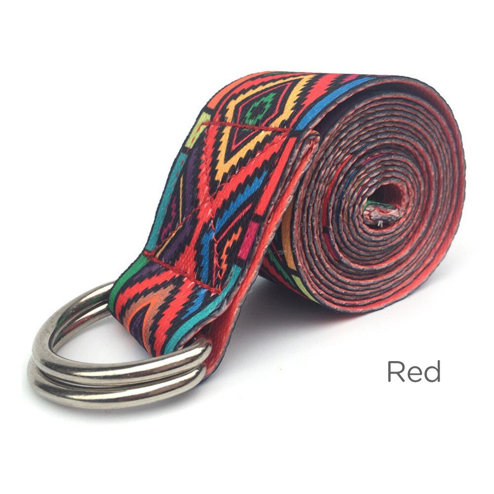 Ceinture de Yoga élastique à motif de couleur, confortable et Durable, exercice de Fitness, corde de Fitness, accessoires auxiliaires de Fitness