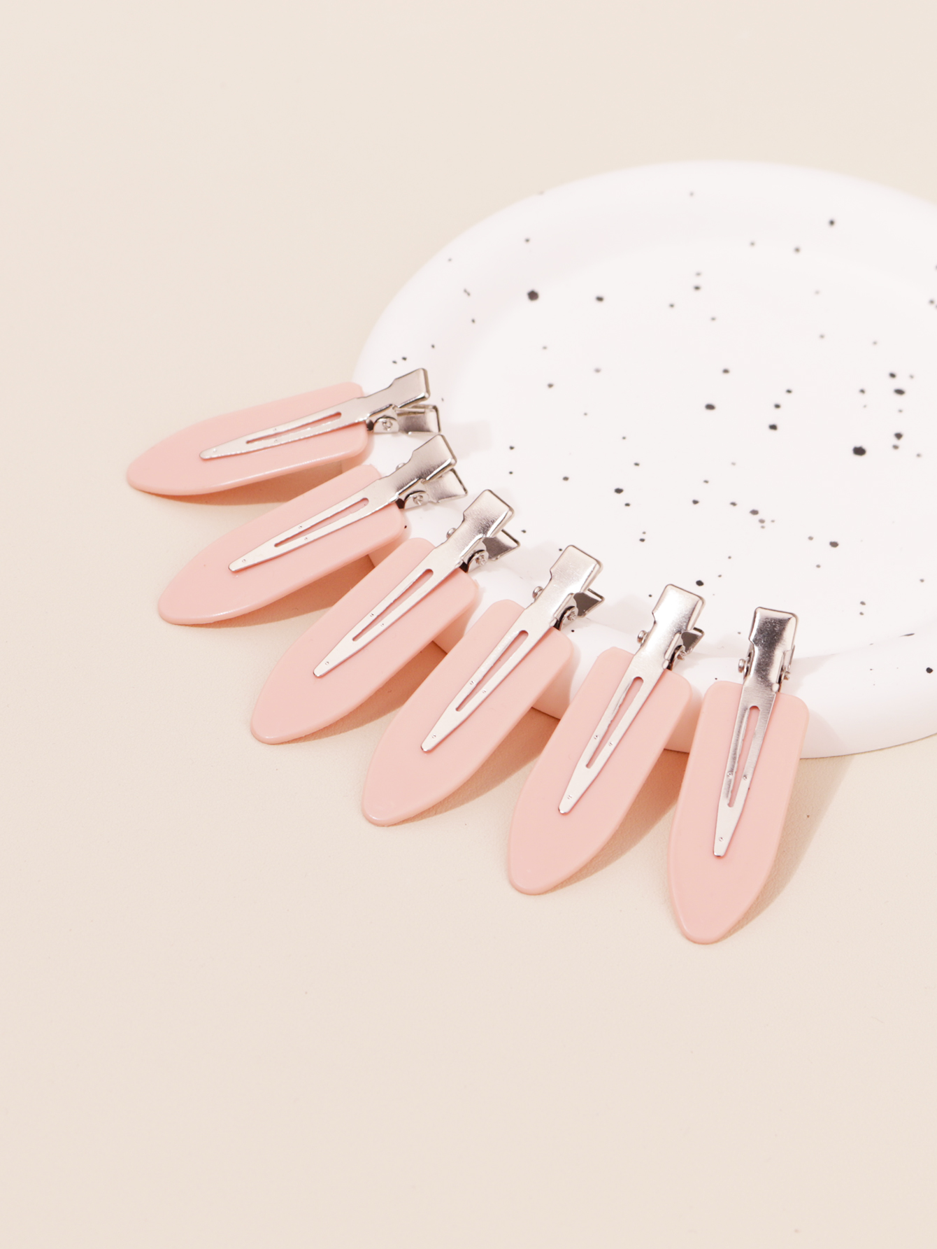 6-delige naadloze haarclips zonder buigen, zijstaven, make-up en gezichtsaccessoires, styling haarclips voor dames: orange