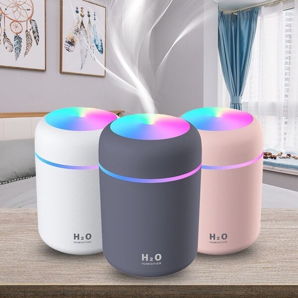 Portable 300ml Humidifier USB Ultrasonic Dazzle Cup Aroma Diffuser Cool Mist Maker Air Humidifier Purifier with Romantic Light
