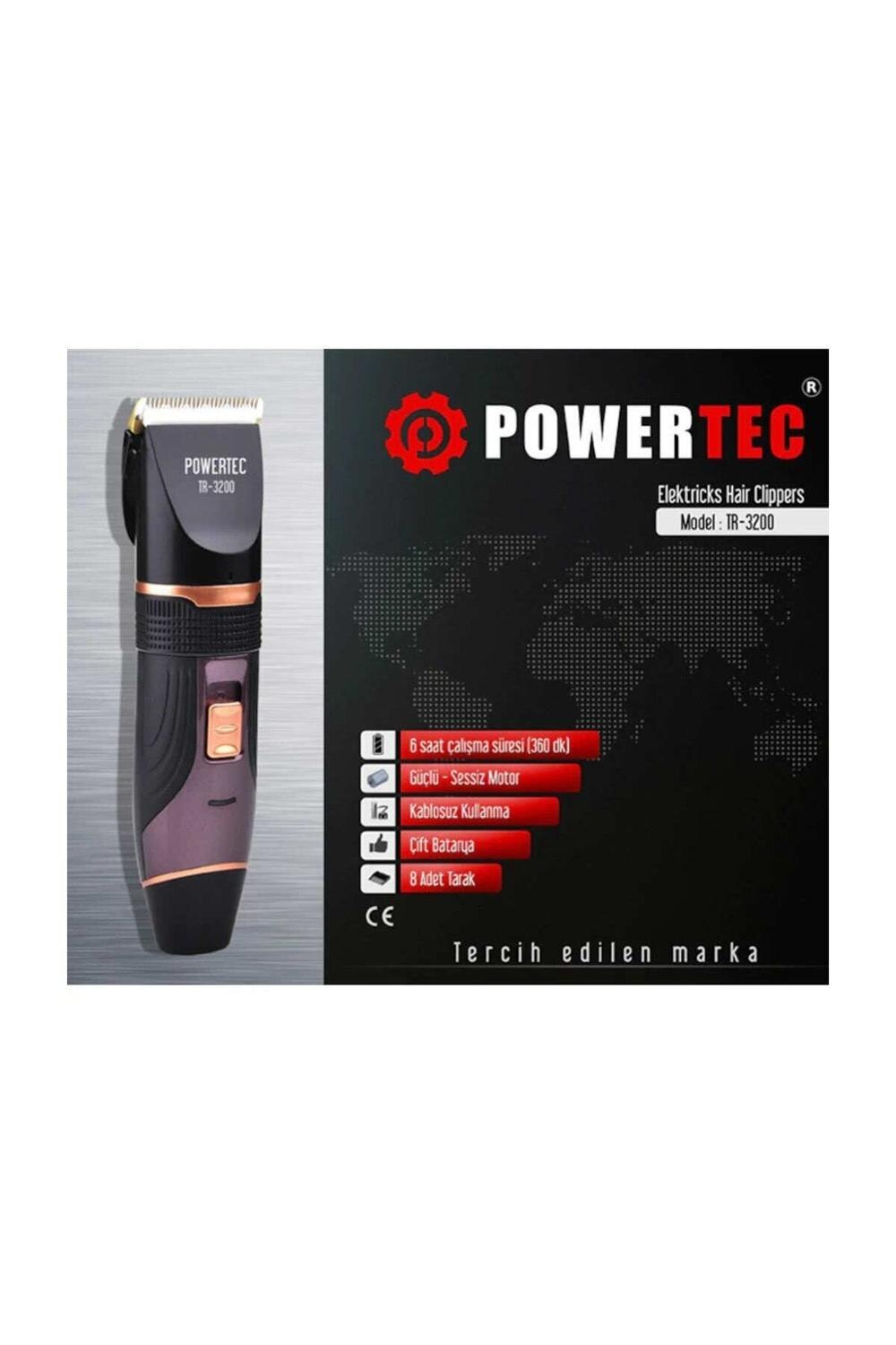 Powertec Siyah Tr 3200 Traş Makinesi