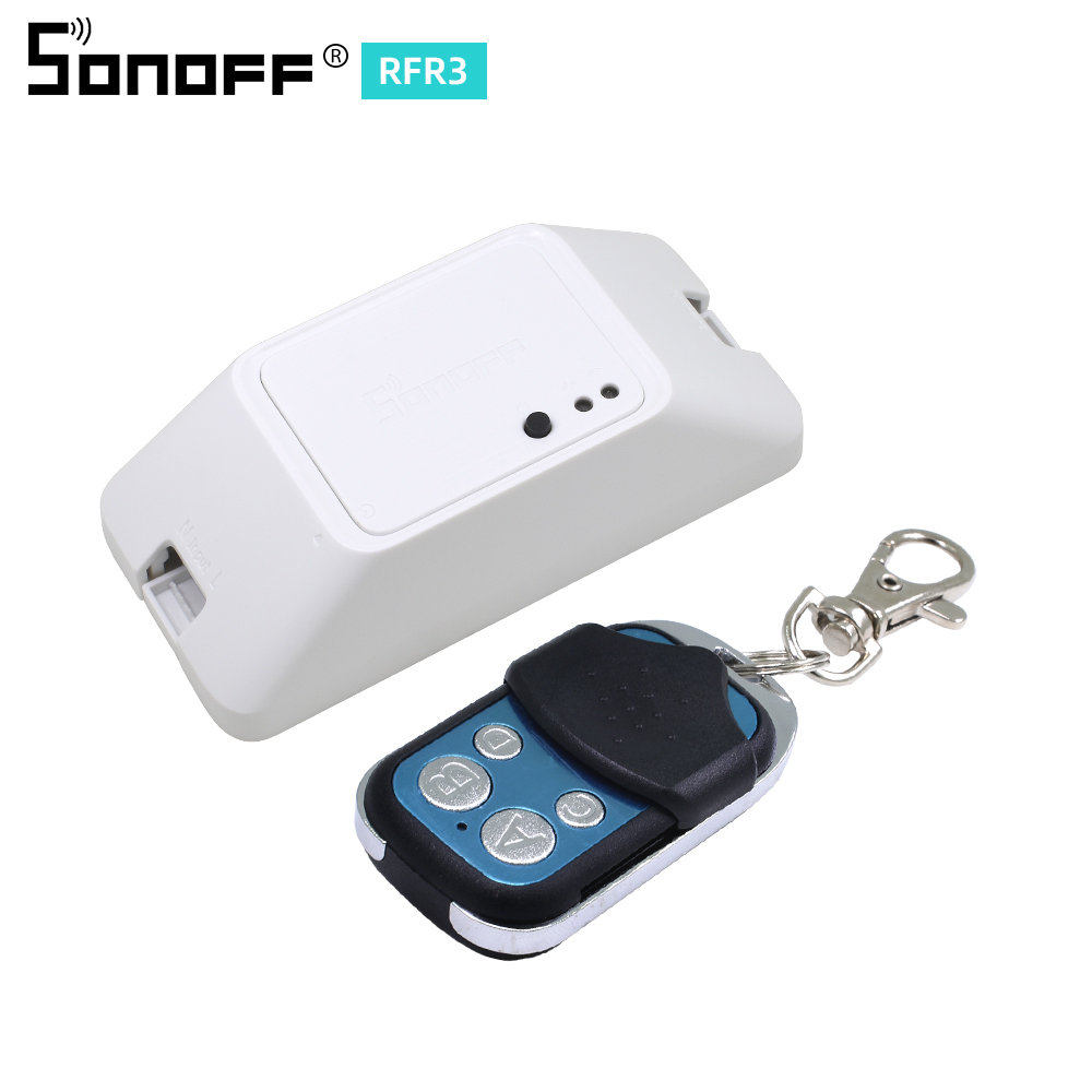 ITEAD SONOFF RF/RFR3 R3 Bridge 433 WIFI Wireless Smart Switch Remote Controller 433mhz Support DIY Google Home Automation Alexa: RF R3 with remote