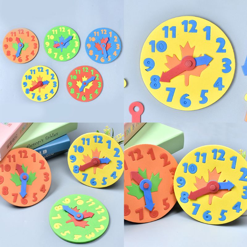 FAI DA TE per bambini Schiuma EVA Divertente Orologio Orologio di Matematica Puzzle Di Puzzle Gioco di Apprendimento Giocattoli Educativi Regalo K92D