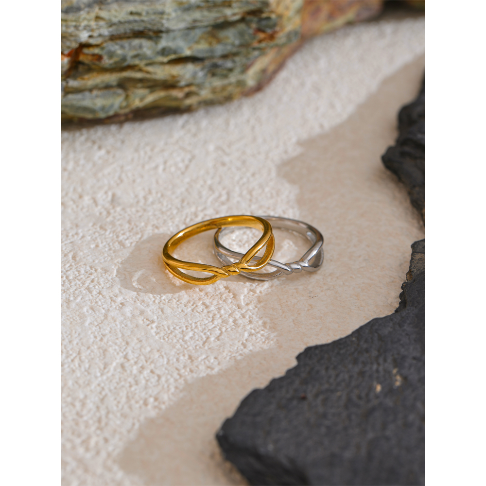 Yhpup-Anillo minimalista de acero inoxidable para mujer, sortija fina geométrica de Metal, joyería resistente al agua,