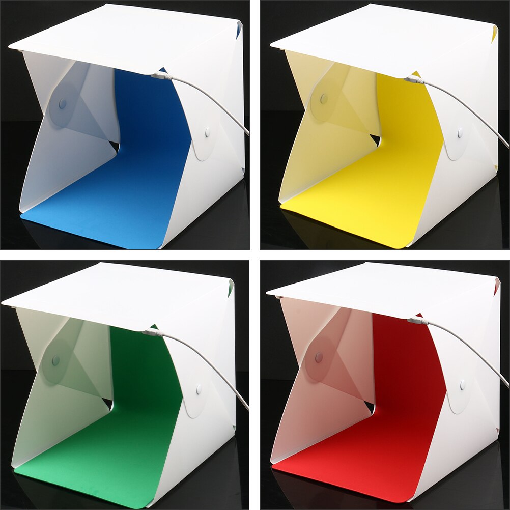 1 Set Mini Fotostudio Doos Fotografie Led Light Tent Vouwen Licht Doos