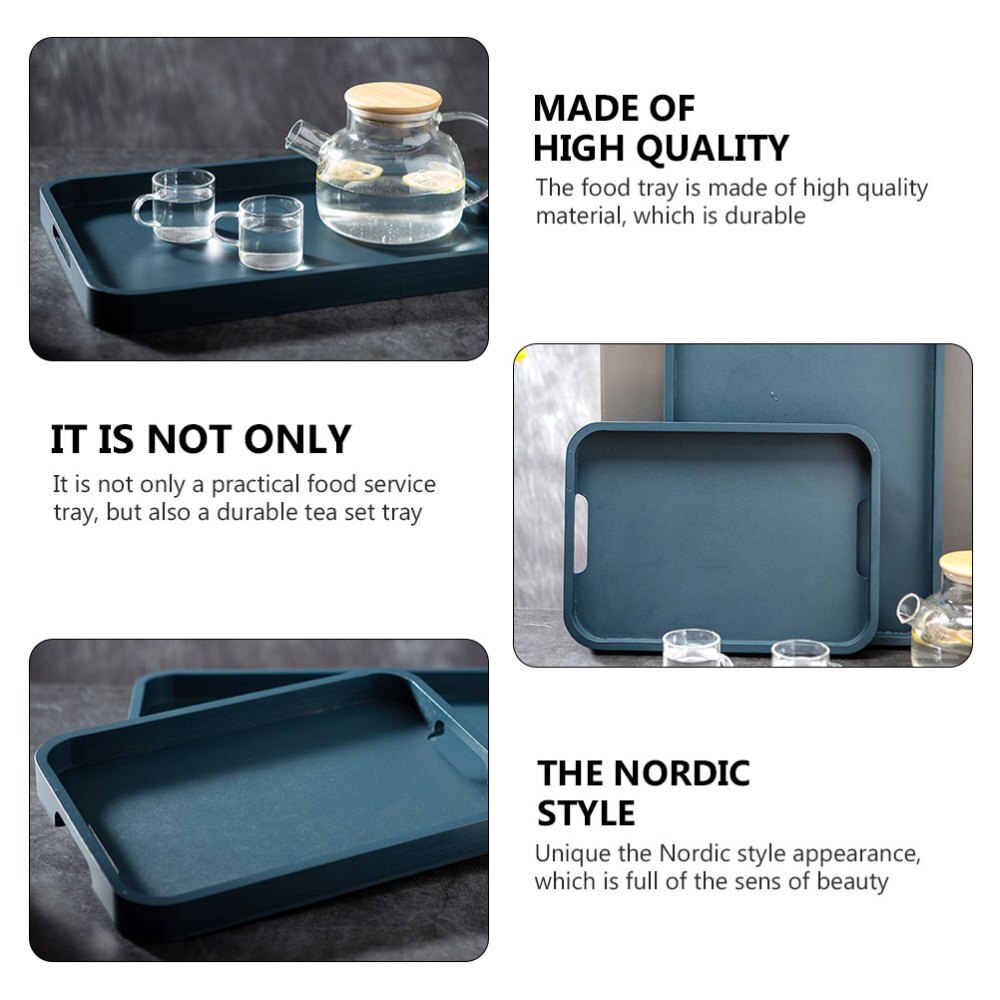 1pc Simple Nordic Style Food Service Plate Restaurant Food Tray Tea Set Plate