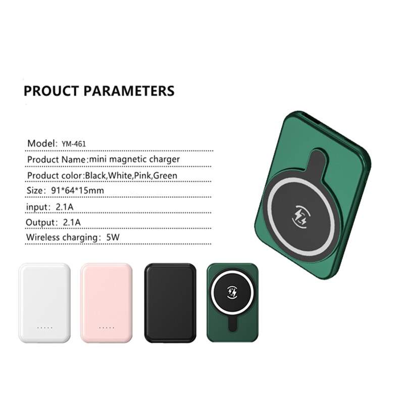 10000Mah Mini Powerbank Voor Magsafe Magnetische Draadloze Power Bank Mobiele Telefoon Externe Batterij Voor Iphone 13 12 13Pro 12Pro max