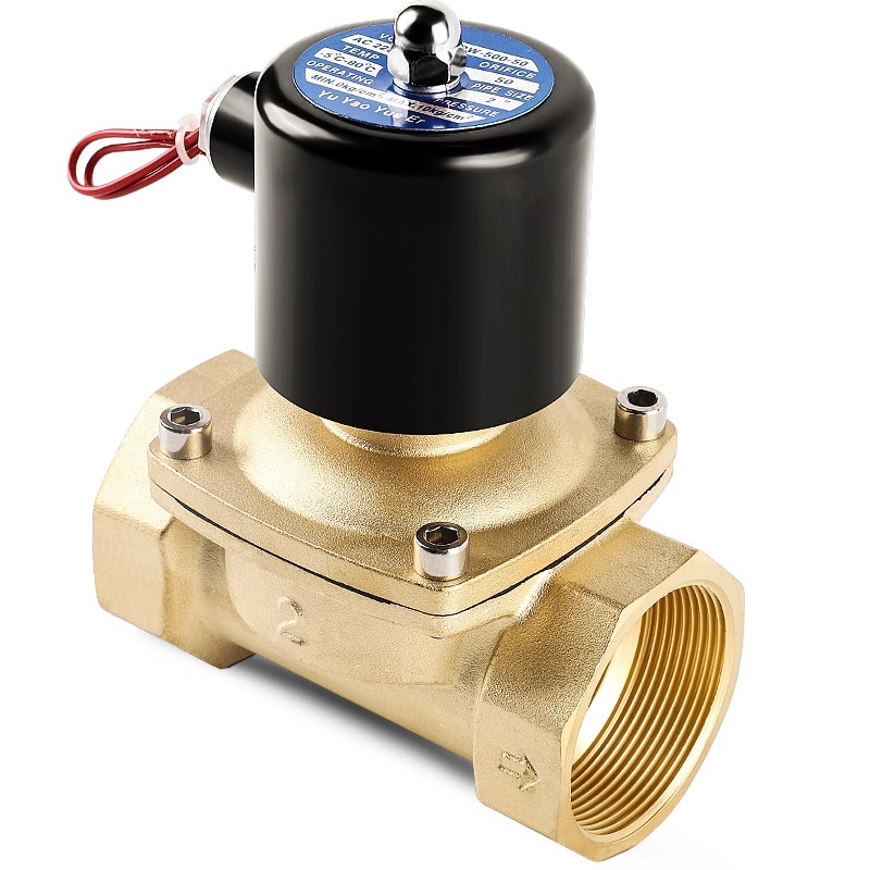1/2&quot; 3/4&quot; 1&quot; 2&quot; inch Normally Closed Brass Solenoid Valve 220VAC 110VAC 24VDC 12VDC 24VAC Direct Acting For Water Gas Oil