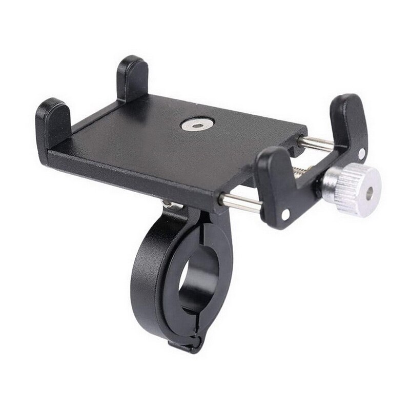 Aluminum Bicycle Phone Holder For Smartphone Outdoor Adjustable Support GPS Bike Phone Stand Mount Bracket Bicycle Accessories: Black