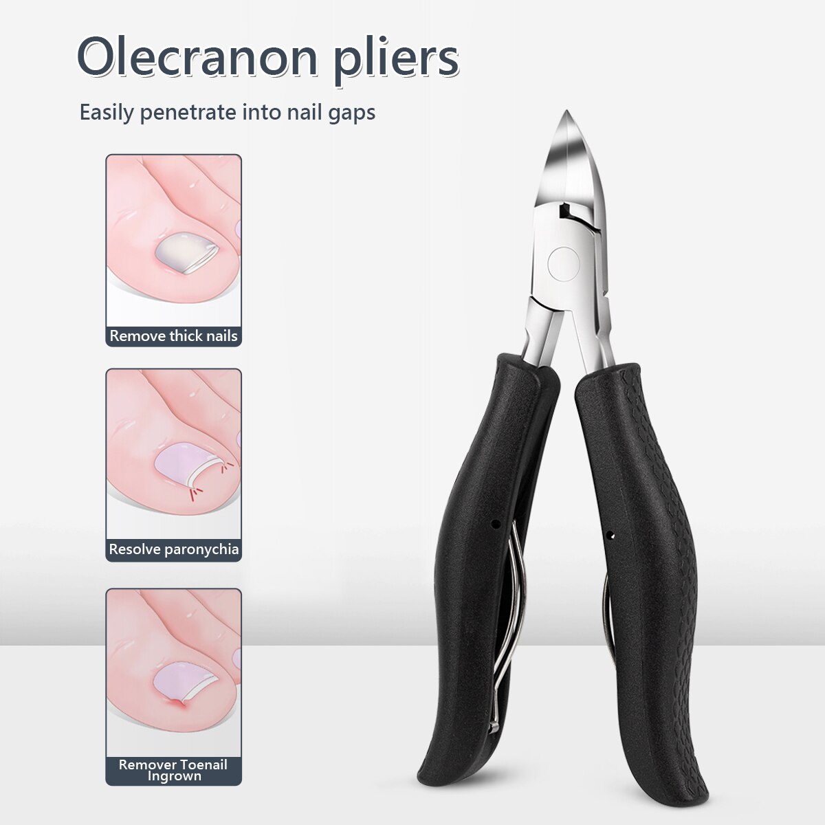 Toe Nail Clippers Nail Correction Thick Nails Ingrown Toenails Nippers Cutters Dead Skin Dirt Remover Pedicure Care Tool