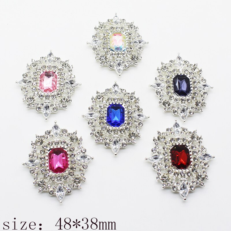 5pcs / lot Alloy Decoration Crystal Flatback DIY Belt Bag Wedding Ribbon Invitation Supply Accessories