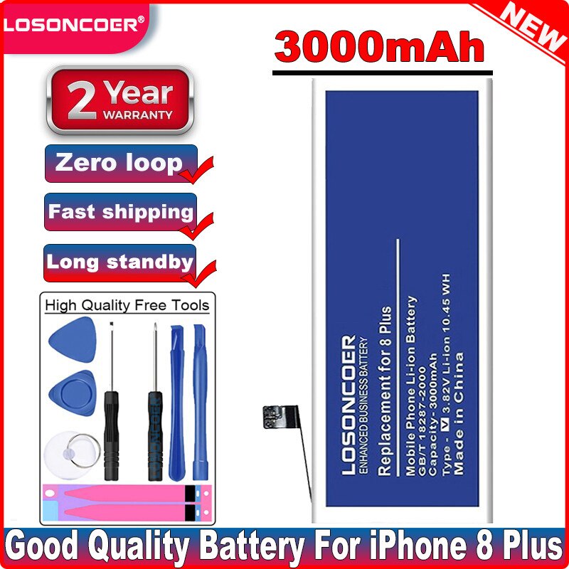 4500mAh per Apple iPhone 6S batteria 5 5s 5C 6 / 6S Plus 7 7 Plus 8 X /XS / XS Max / XR / 11 batteria strumenti gratuiti adesivi