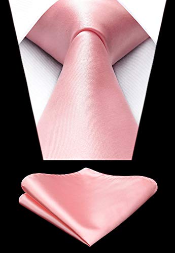 Heren Das Stropdas Set Solid Stropdassen Voor Man Zakdoek Party Voor Mannen Trouwjurk Accessoires: pink