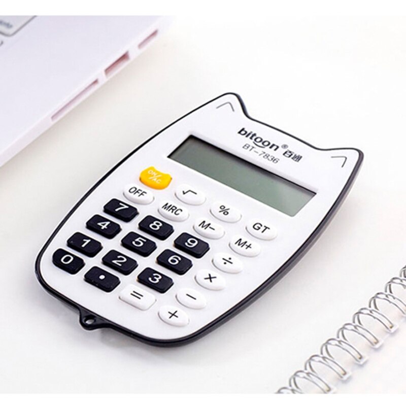 Cartoon Digital Scientific Calculator Mini Desktop Calculator with LED Display Handheld Desktop Calculator for Office Student