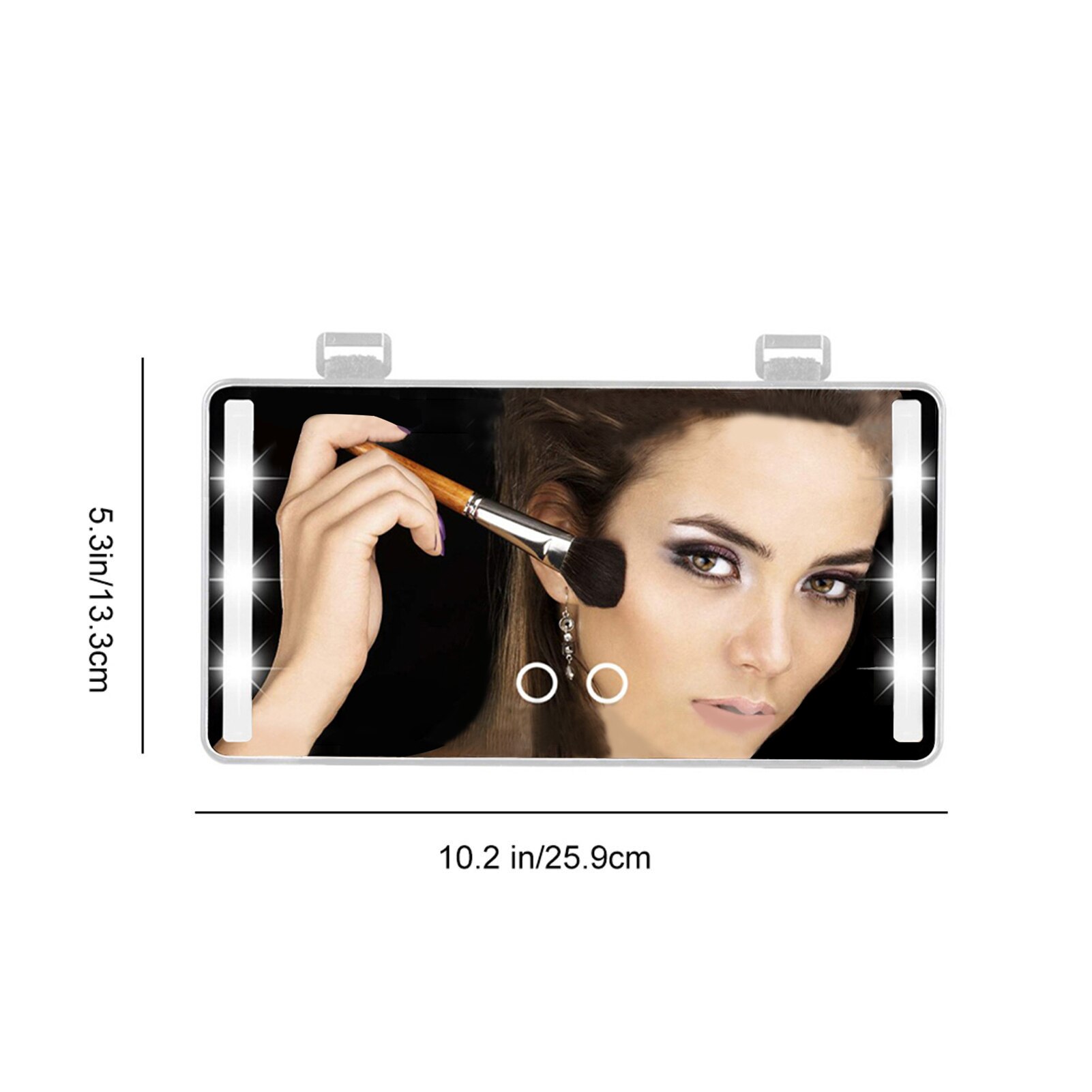 Universal LED Car Interior Mirror Makeup Mirror Touch Switch 3 Lighting Mode 22 LED Car Back Seat Safety Rear Mirror LED Mirror