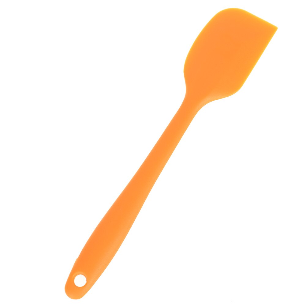 no palo espátula para mantequilla y crema pastelera espátula para mezclar masa cepillo panadería pan de postre pala herramienta para hornear de silicona: orange