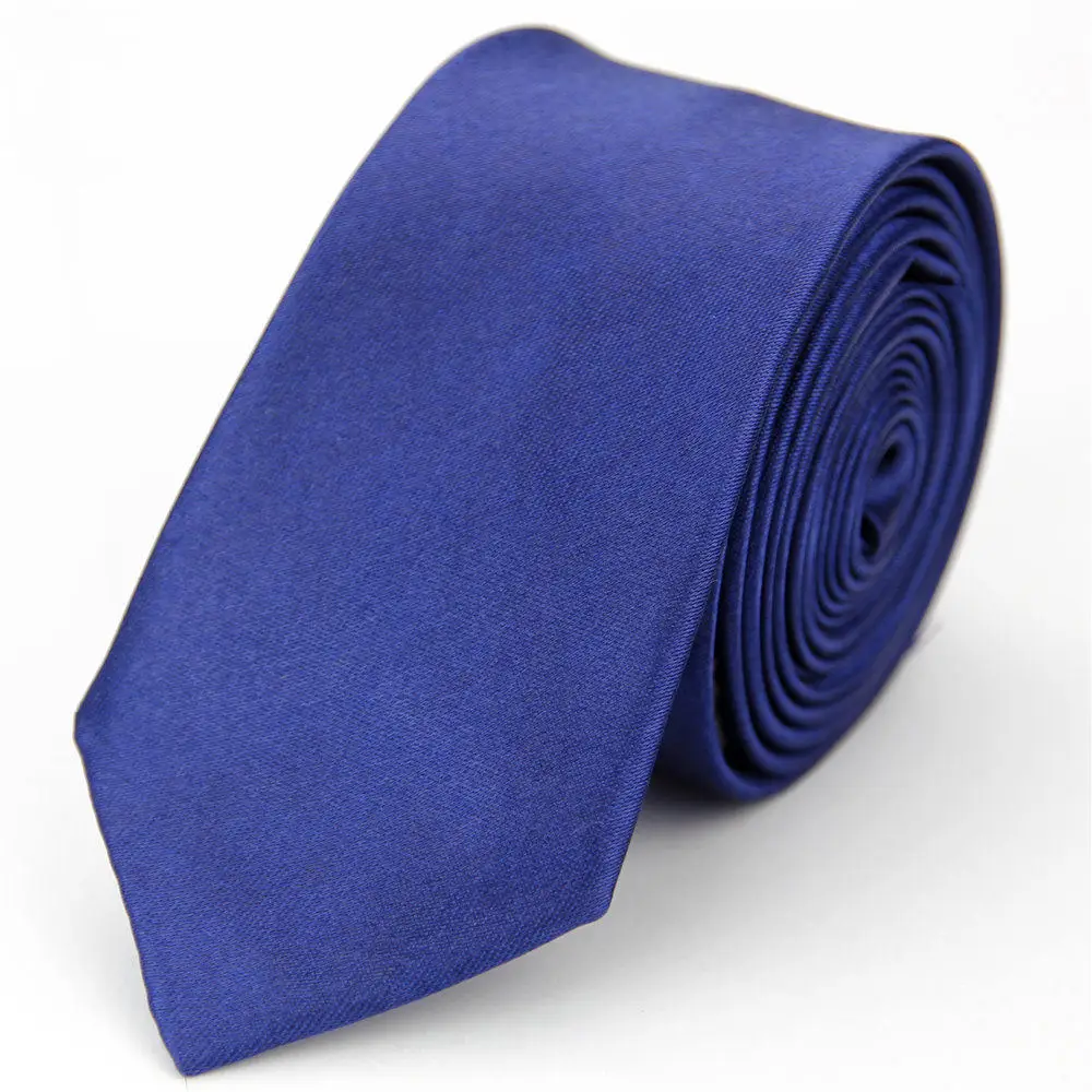 Cravate à col étroit pour hommes femmes 5 cm 2 "mince mince mariage noir bleu rose blanc rouge vert marron violet hommes femme cravate: Bleu