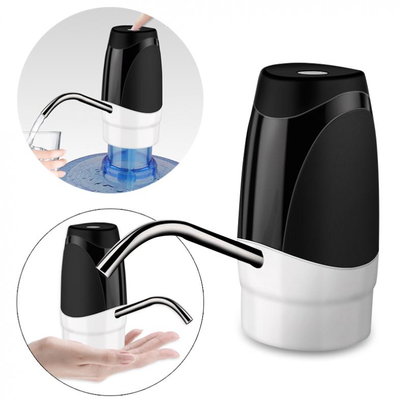 Bærbar mini ta på-tone trådløs oppladbar elektrisk dispenser vannpumpe med usb-kabel og til 4.5l- 8.9l fett vann