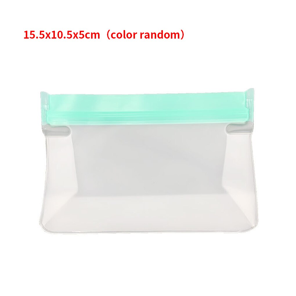 Food Storage Bag Reusable Preservation Bag Kitchen Double Zipper Sandwich Pouch Color Random, 20.5x14.5x5cm: 15.5x10.5X5CM