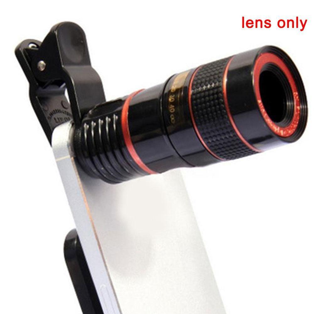 HD 8X Clip on Optical Zoom Telescope Camera Lens for Universal Mobile Cell Phone